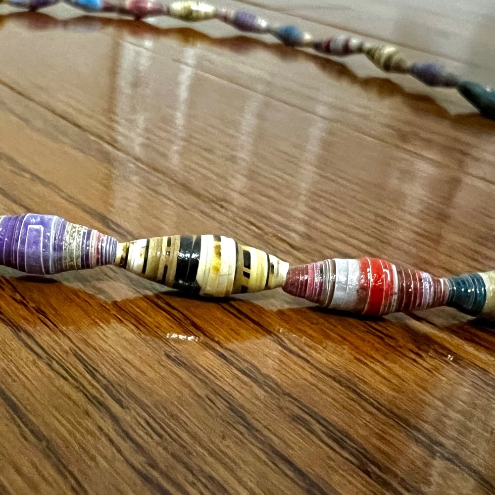 Handmade Paper Bead Necklace